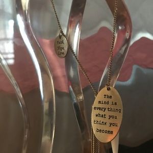 Tusk Charm Long Necklace / Earring Set.